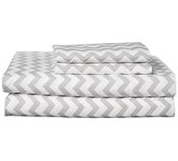 King Size Sheets - Breathable Luxury Bed Sheets with Full Elastic & Secure Corner Straps Built In - 1800 Supreme Collection Extra Soft Deep Pocket Bedding Set, Sheet Set, King, Chevron Gray