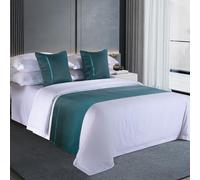 King Size Soft Green Bed Runner & Bedspread - Skin-friendly Bedding Protector, Elegant Home Bedroom Decor, 50x240cm For 1.8m Bed Blue 50x240cm(1.8m bed)