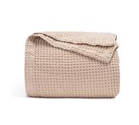 King Size Waffle Blanket - GOTS Certified, 100% Organic Cotton, Breathable, Premium Quality, Toxic-Free King, All-Natural, Fair Trade & Ethically Made Blanket - 108”x92” (Ivory - King)