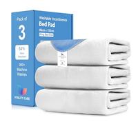 King Size Waterproof Mattress Protector, Waterproof Bed Pads, Washable Incontinence Bed Pads, Water Absorbent Pads, Washable Bed Mats For Incontinence Adults, 86x152cm