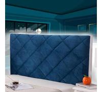 King Size White Velvet Headboard Cover - Slipcover Protector for Wood/Leather Beds - Dustproof & Stylish Slipcover (Blue 150cm)