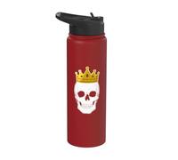 King Skull Crowned Skull with Crown Stainless Steel Insulated Water Bottle