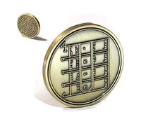 King Solomon Seal Coin Talisman Kabbalah 72 Names of God First Pentacle of The Moon