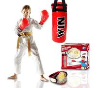 King Sport Kid’s Free Standing Boxing Punching Bag Play Set with Gloves & Belt Kit Training Exercise for Boys & Girls Best Gift for Outdoor Activity Birthday Christmas Newyear
