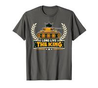King Tiger Long Live King WW2 Tanks T-Shirt, Men, Asphalt Grey, XX-Large