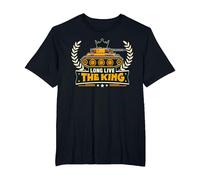 King Tiger Long Live King WW2 Tanks T-Shirt, Men's Big and Tall, Black, 4X Tall