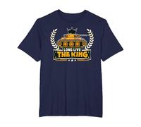 King Tiger Long Live King WW2 Tanks T-Shirt, Men's Big and Tall, Navy Blue, 2X Tall