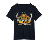 King Tiger Long Live King WW2 Tanks T-Shirt, Women's Plus, Black, 3X