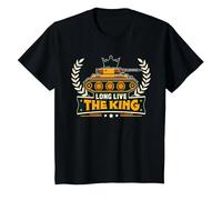 King Tiger Long Live King WW2 Tanks T-Shirt, Youth, Black, X-Small