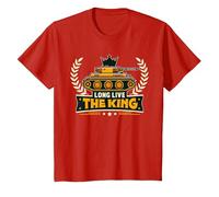 King Tiger Long Live King WW2 Tanks T-Shirt, Youth, Red, Small