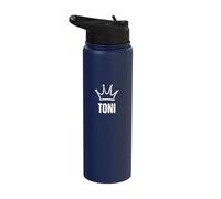 King Toni Crown - Custom First Name Birthday #1 Winner Stainless Steel Insulated Water Bottle