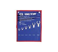 KING TONY 1306MRN Estuche De 6 Wrenchs para Racores 8x10-19x22 for DIYers & Professionals, Ideal for Repair and Installation tasks, 6 Pieces