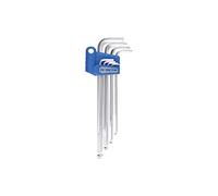KING TONY 20108MR Set Wrenchs Allen Extra Largas Ball Point 2-10mm for DIYers & Professionals, Designed for Repair and Installation tasks, 10mm, 8 Pieces
