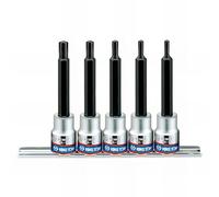 KING TONY 3105PR01 Rail with Ribe Bit Socket, 3/8-inch Drive, Set of 5