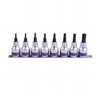 KING TONY 3118PR Set De Sockets Con Bit Torx 3/8" En Rail for DIYers & Professionals, Ideal for Repair and Installation tasks, 8 Pieces