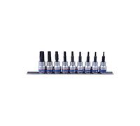 KING TONY 3149PR8 Set De Sockets Con Bit Resistorx(r) Plus for DIYers & Professionals, Made for Repair and Installation tasks, 9 Pieces