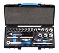 King Tony 3523MRE09 Cofre De Sockets Y Accesorios 3/8" Hexagonal Evawave - 23 Pieces for DIYers & Professionals, Made for Repair and Installation tasks