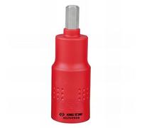 King Tony 4025VE10 Socket Aislado 1/2" Con Bit Hexagonal 10mm L:75mm for DIYers & Professionals, Ideal for Repair and Installation tasks, 10mm, 75mm