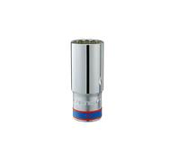 KING TONY 423033M 12-Point Deep Socket, 33 mm, 1/2-inch Drive