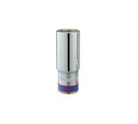 KING TONY 423533M 6-Point Deep Socket, 33 mm, 1/2-inch Drive