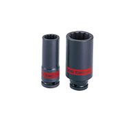 KING TONY 443042S Alloy Steel Deep Impact Socket, 1/2-inch Drive, 12 Point, 1-5/16-inch Size, 46 mm Diameter, 80 mm Length