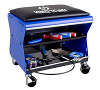 KING TONY 87452CB Taburete De Taller Con Bandeja for DIYers & Professionals, Built for Repair, Installation and Workshop tasks