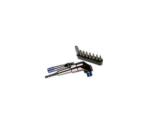 KING TONY Adaptador 1/4" Angular Con Juego De Puntas Resistorx Plus - 9 Pzas