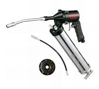 King Tony SG407 M7 - Bomba De Engrase Neumatica 400cc + Flexible 300mm for DIYers & Professionals, Ideal for Repair, Installation and Workshop tasks, 300mm