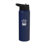 King Troy Crown - Custom First Name Birthday #1 Winner Stainless Steel Insulated Water Bottle