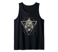 King Tut and Egyptian pharaoh w Ankh and Eye of Ra or Horus Tank Top