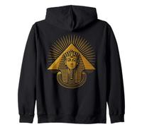 King Tut Pyramid Vintage Tutankhamun Pyramids Of Giza Zip Hoodie