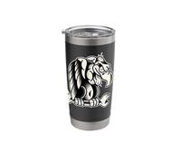 King Vulture Raptor Scavenger Bone Blackwork Minimal Stainless Steel Insulated Tumbler