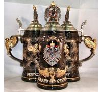 King-Werks Deutschland Shield Eagle Handle German Beer Stein .6L