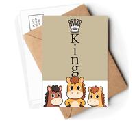King White Word Chess Game Postcards Envelopes Cards Mailing Year Horse