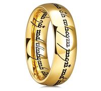 King Will 7mm One Ring for Men Gold Titanium Rings Wedding Band for Men Women Comfort Fit High Polished U 1/2(63.36mm) 10.5