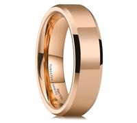 King Will 8mm Tungsten Carbide Wedding Band Ring for Men and Women - Black/Silver/Gold Matte Brushed Center Polished Finish Comfort Fit Couple Promise Ring, 62.2 (19.8), Non-precious metal, No