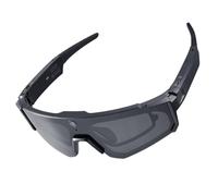 King Will AI Smart Glasses with Camera for Cycling & Hiking, 1200P, Black