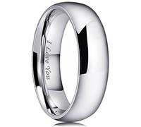 King Will BASIC 7mm Mens Wedding Ring Original Color Full High Polished with Laser Etched I Love You 8.5