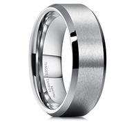 King Will BASIC Men's 7MM Classic Tungsten Carbide Ring Matte Brushed Wedding Engagement Band(13)