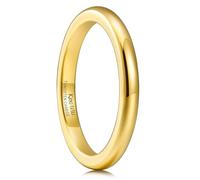 King Will GLORY 2mm 24k Gold Plated High Polished Comfort Fit Domed Tungsten Ring Wedding Band P (8)