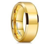 King Will Mens Black 8mm Tungsten Carbide Ring Two Tone Brushed Diamond Engraved Wedding Band 9