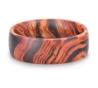 King Will Mens Silicone Rings Unisex Rubber Wedding Bands Wild Nature Wood Grain Printed Design Vintage Male Ring for Gym Sports 7mm Wide 2mm Thick Breathable Flexible P 1/2 (8)