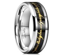 King Will Mens Tungsten Carbide Gunmetal Wedding Bands The Ring 8mm Magic Ring High Polished Comfort Fit X 1/2(12)