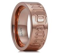 King Will Till Death Men's Stainless Steel Wedding Ring, 8 mm Silver 316L Stainless Steel Wedding Ring for Men Women Polished Corrosion Resistant Till Death Ring Comfortable Fit, 62.2 (19.8