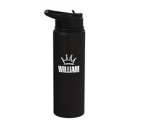 King William Crown - Custom First Name Birthday #1 Winner Stainless Steel Insulated Water Bottle