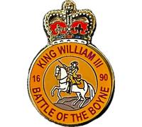 King William III Ulster Orange Order Loyalist 1690 Battle of The Boyne Metal Enamel Pin Badge