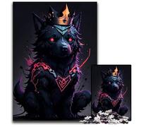 King Wolf Digital ArtPuzzles 1000 Pieces for Adults Wooden Puzzles Brain Teaser Game Interactive Family Game Suitable for Ages 14 1000 PCS(75x50cm)