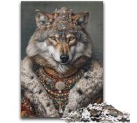 King Wolf Jigsaw Puzzles for Teenagers 1000 Piece,Educational Game Challenge Toy Wall Decoration Unique Birthday And Xmas Gifts (50x75cm)
