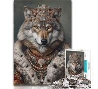 King Wolf Puzzles for Teenagers Teens 1000pc Puzzle,Decompressing Intellectual Educational Toy Secret Santa Gifts 50x75cm