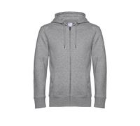 King Zipped Hooded Sweat B&C Grey M